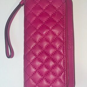 Coach Quilted Double Accordion Zip Wallet